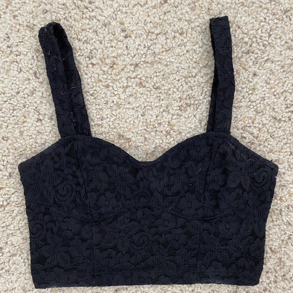 H&M black lace bralette top